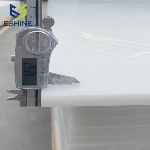 Light passing through a translucent ESHINE solid surface panel