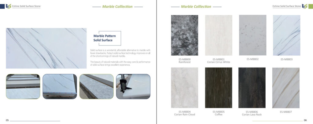 ESHINE solid surface catalogue - templete 1